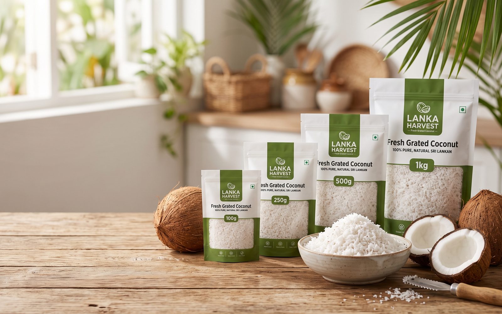 The pack range on a bright kitchen counter